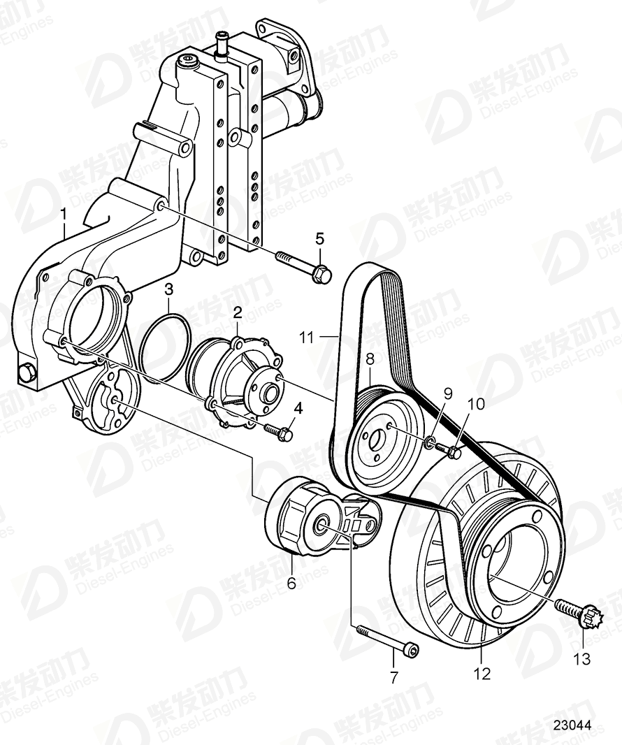 volvo penta Vibration damper 20800035 Drawing